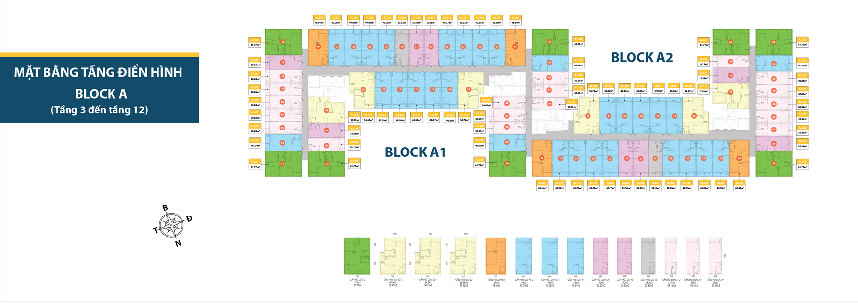 Mặt bằng tầng điển hình Block A Phước An Gateway